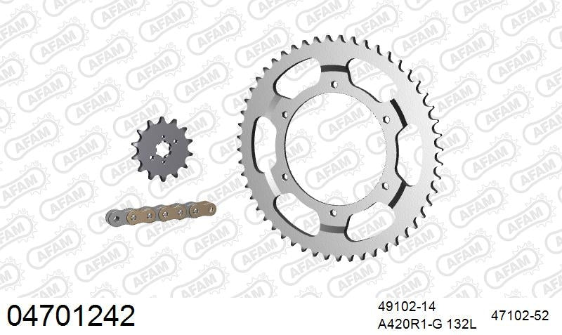 AFAM 420R1 132 AR (CLIP) GOLD & SPROCKETS 1