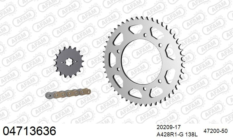 AFAM 428R1 138 AR (CLIP) GOLD & SPROCKETS 1