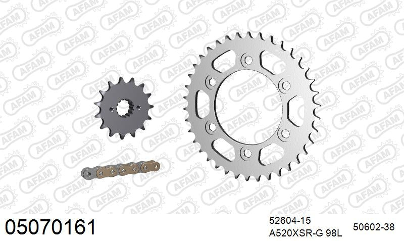 AFAM 520XMR3 98 MRS (RIVET) & SPROCKETS 1