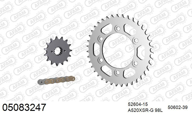 AFAM 520XMR3 98 MRS (RIVET) & SPROCKETS 1