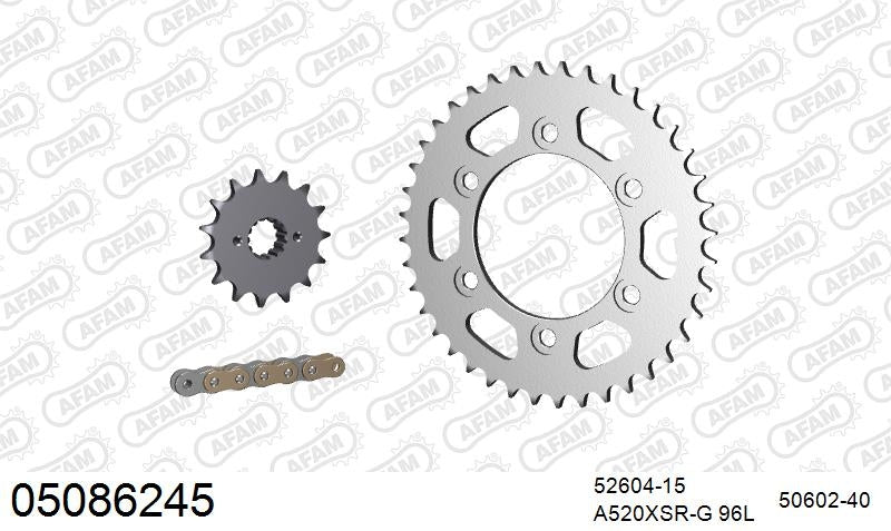 AFAM 520XMR3 96 MRS (RIVET) & SPROCKETS 1