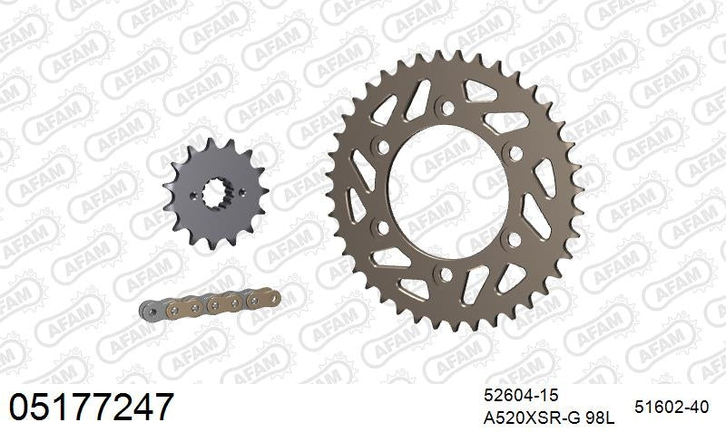 AFAM 520XMR3 98 MRS (RIVET) & SPROCKETS 1