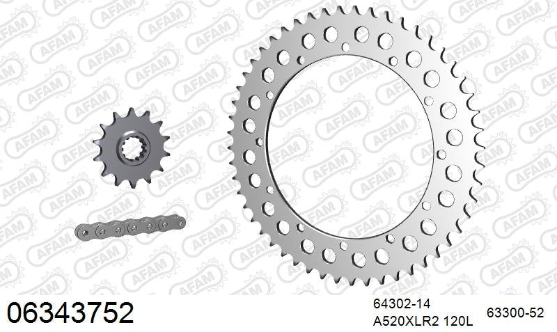 AFAM 520XRR3 120 ARS (CLIP) GOLD & SPROCKETS 1