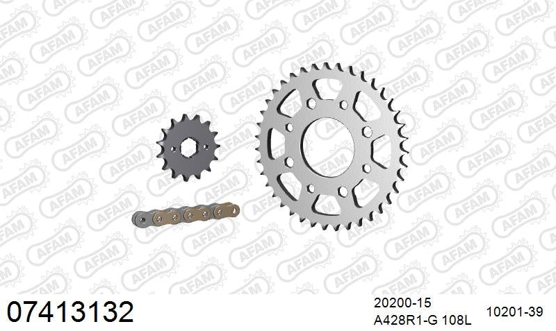 AFAM 428R1 108 AR (CLIP) GOLD & SPROCKETS 1