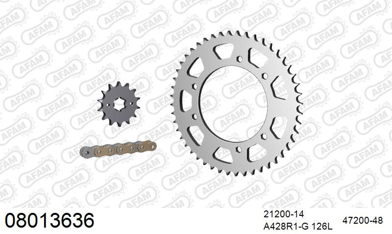 AFAM 428R1 126 AR (CLIP) GOLD & SPROCKETS 1
