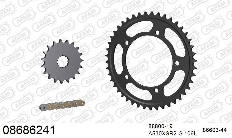 AFAM 530XMR3 106 MRS (RIVET) & SPROCKETS 1