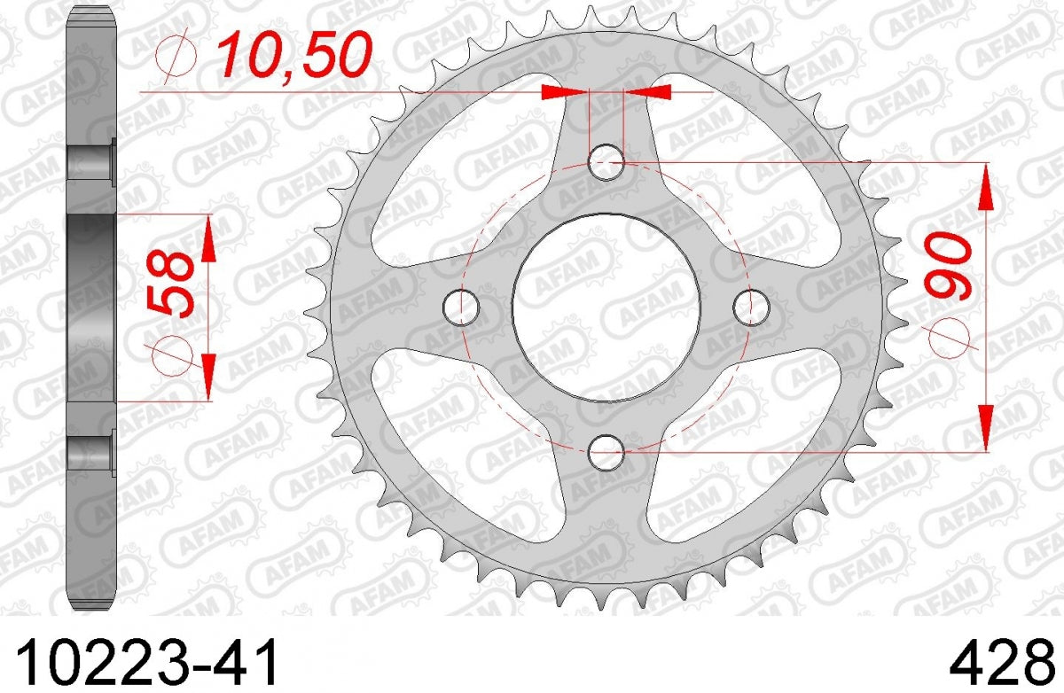AFAM REAR STEEL 41T, 428 1