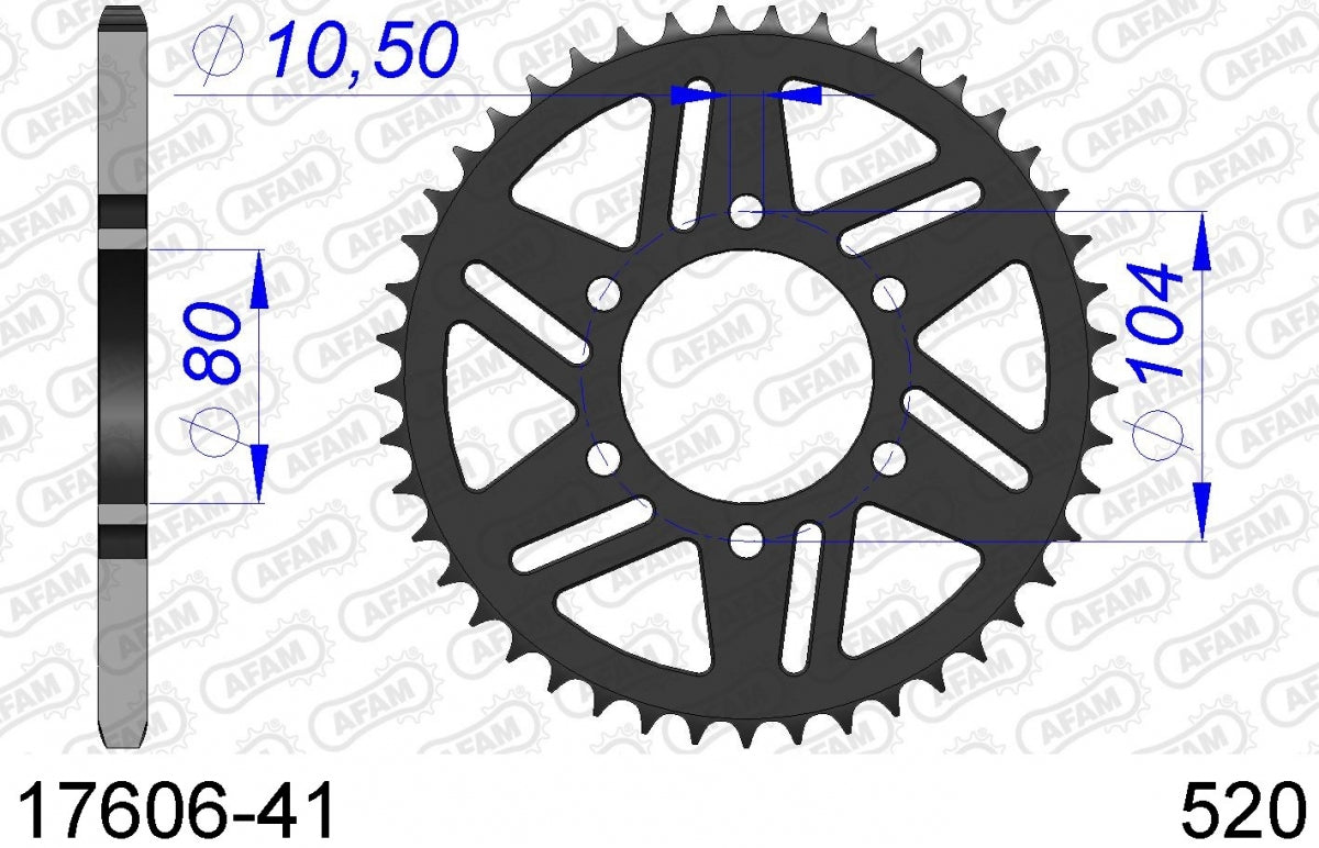 AFAM REAR ALU 41T, 520 1