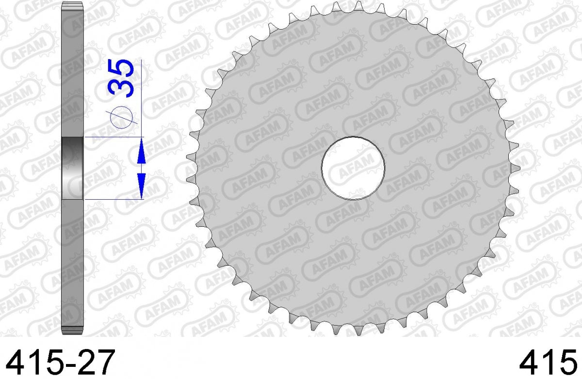 AFAM REAR ALU, BLANK, 415, 27T 1