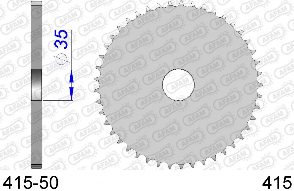 AFAM REAR ALU, BLANK, 415, 50T 1
