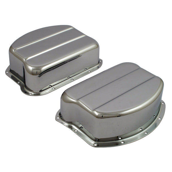 MCS Panhead rocker cover set. Chrome 1