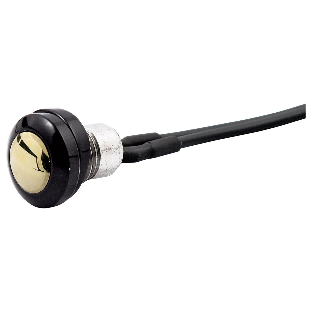 MCS Smooth push button switch. two-tone black/brass 1