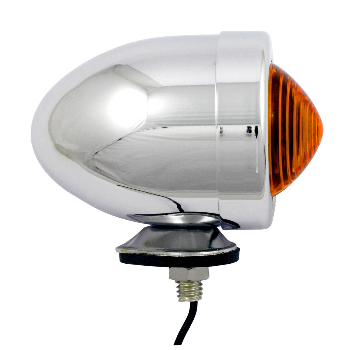 MCS Bullet marker light. Chrome. Amber lens. SF. stud mount 1