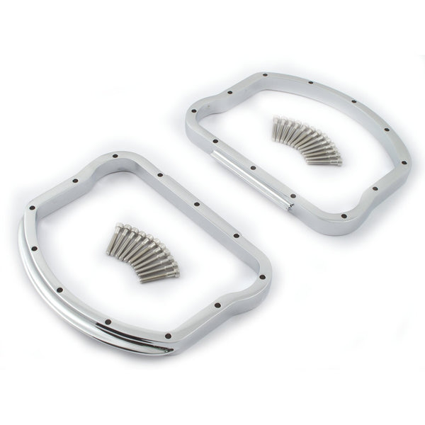 MCS Panhead rocker cover D-ring kit. Chrome 1