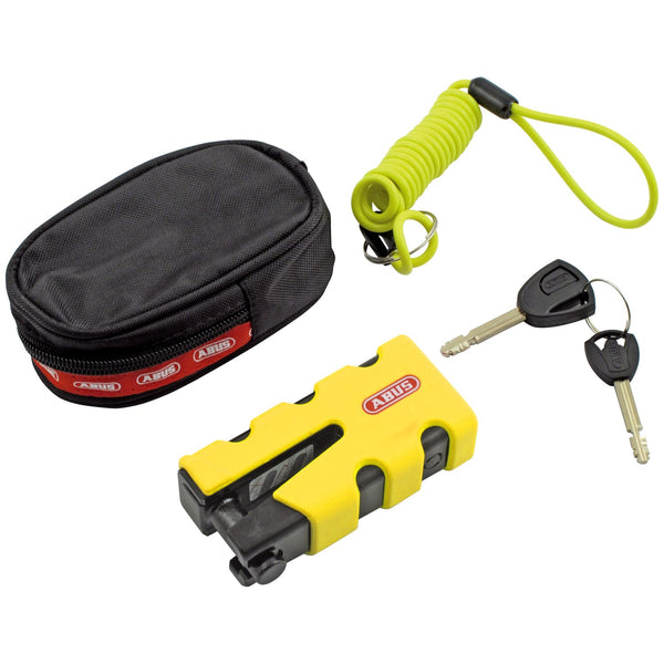 Abus, 77 Granit Sledg 'Grip style' disc brake lock. Yellow 1