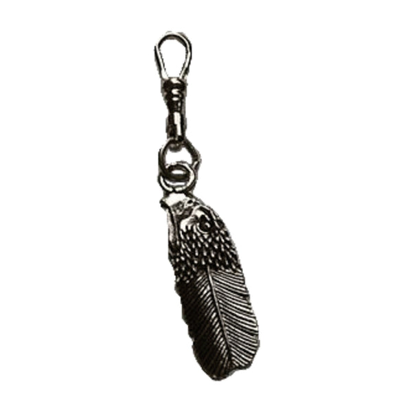 MCS Eagle head feather zipper pull 1