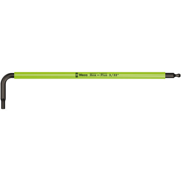 Wera hex key multicolor bright green - US sizes 3/32" 1