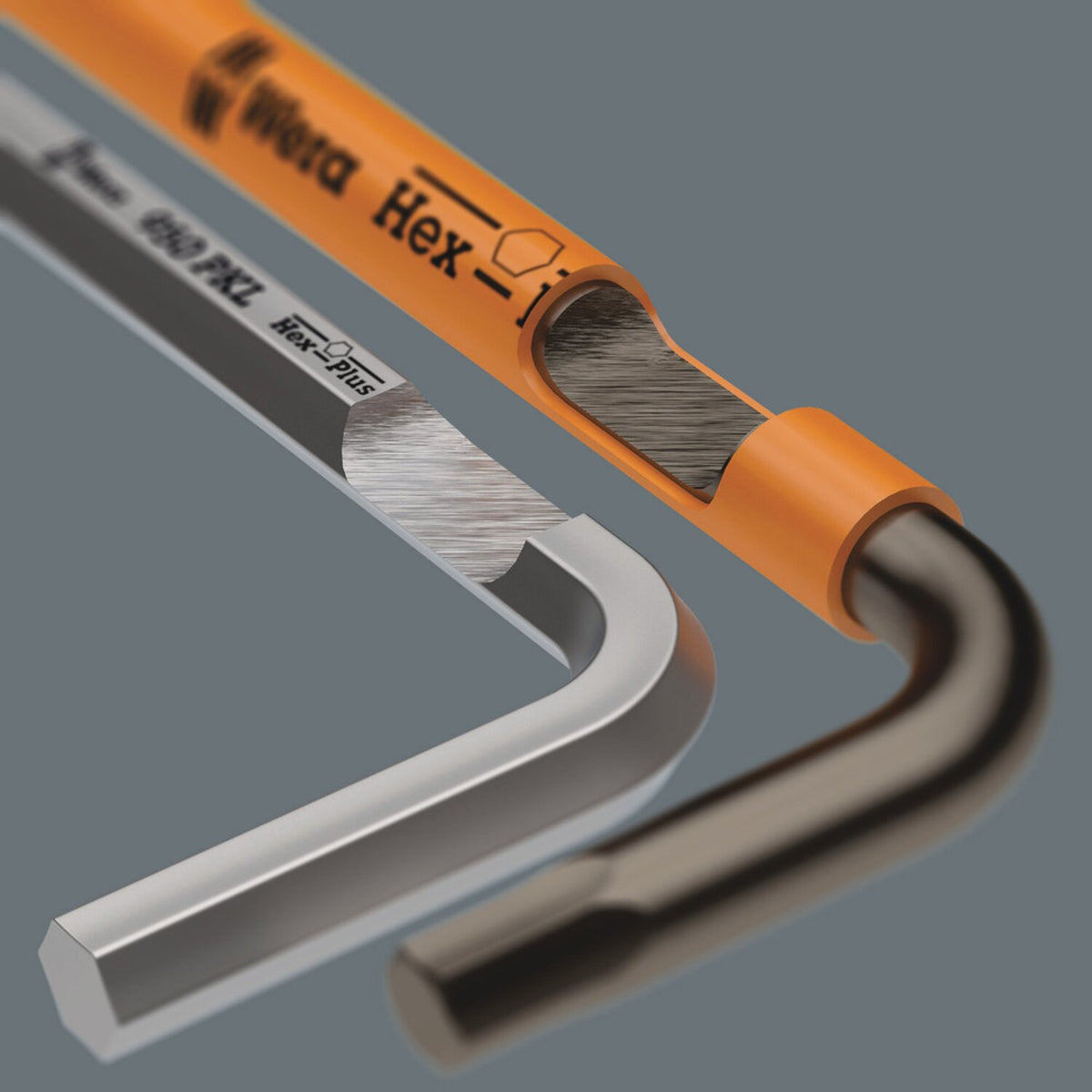 Wera hex key multicolor blue - US sizes 3/8" 2