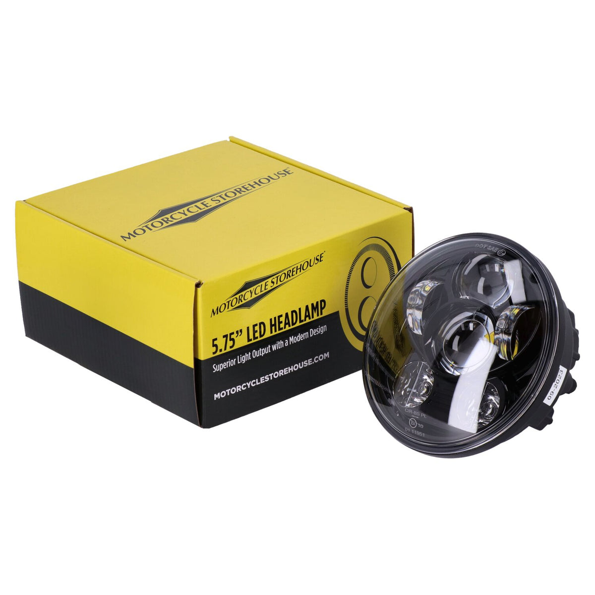 MCS Bright, 5-3/4" LED headlamp unit. Black 5