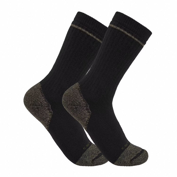 Carhartt Cotton Blend Steel Toe boot sock 2 Pack black 1