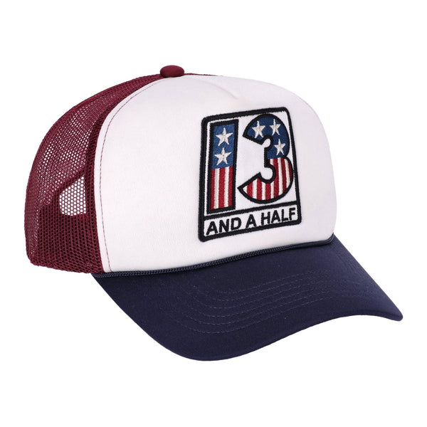 13 and a half company 13 1/2 Americana trucker cap blue 1