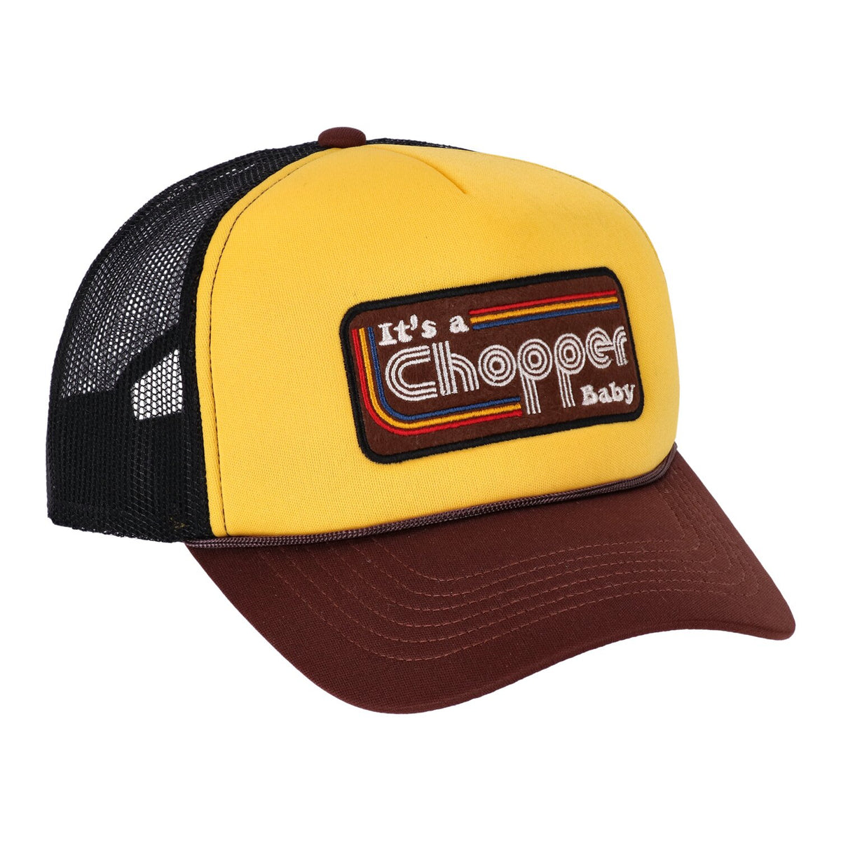13 and a half company 13 1/2 Chopper baby trucker cap brown/yellow 1