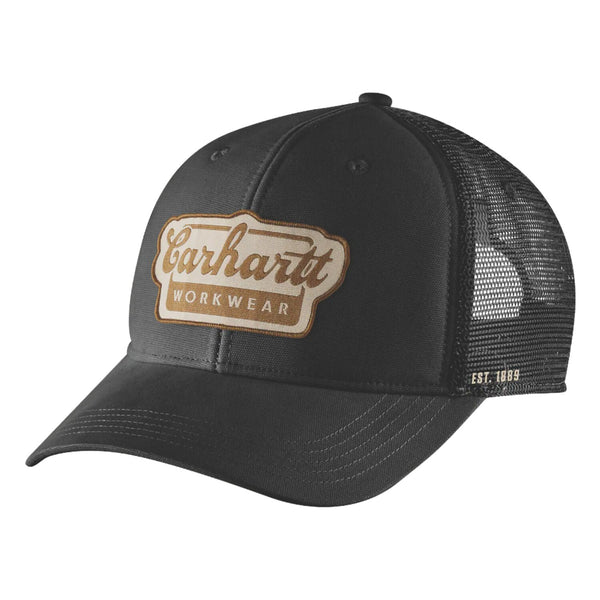 Carhartt Twill Mesh-Back Script cap black 1