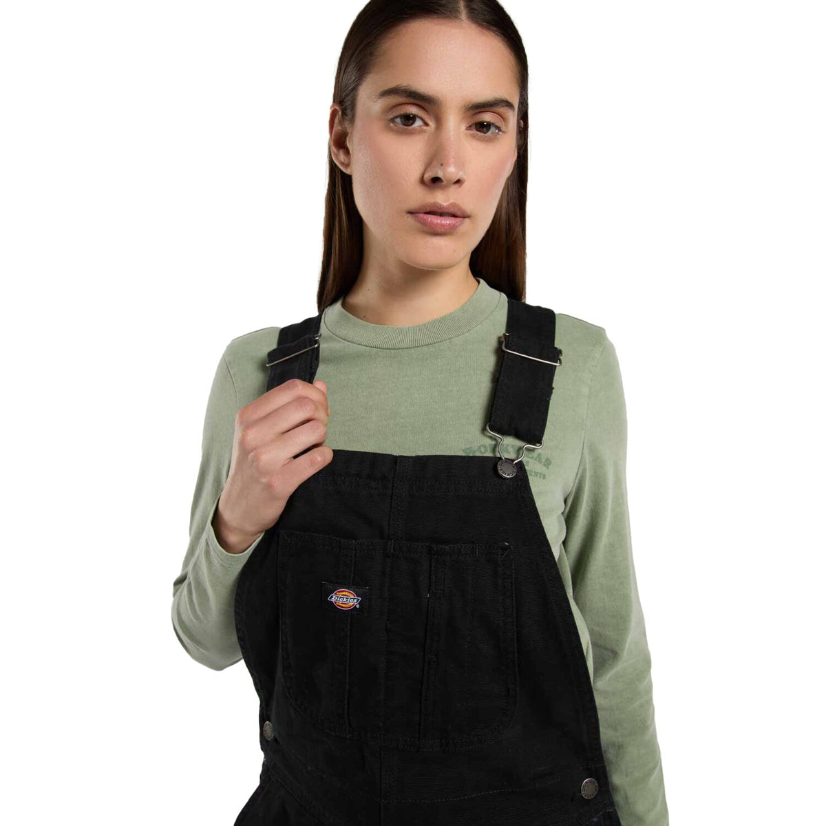 Dickies Loose canvas female bib black 6