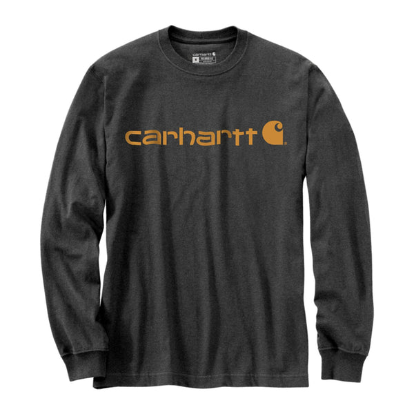 Carhartt Dearborn Logo long sleeve carbon heather 1