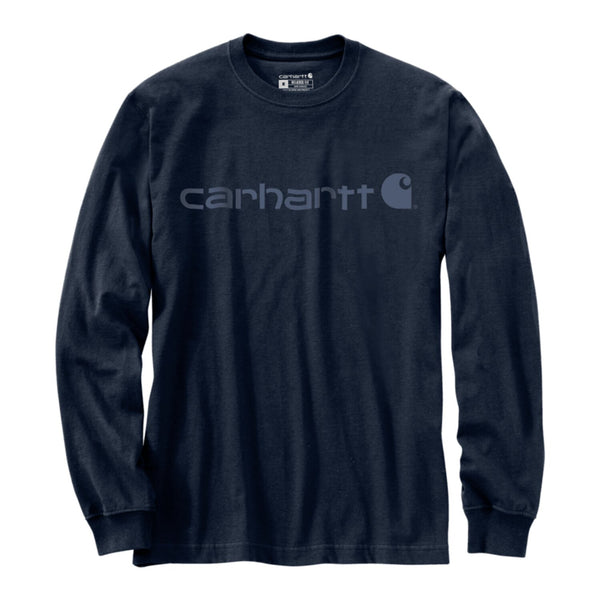 Carhartt Dearborn Logo long sleeve navy 1