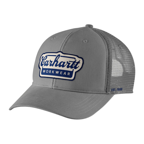 Carhartt Twill Mesh-Back Script cap steel 1