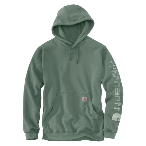 Carhartt Sleeve Logo hoodie green slate 1