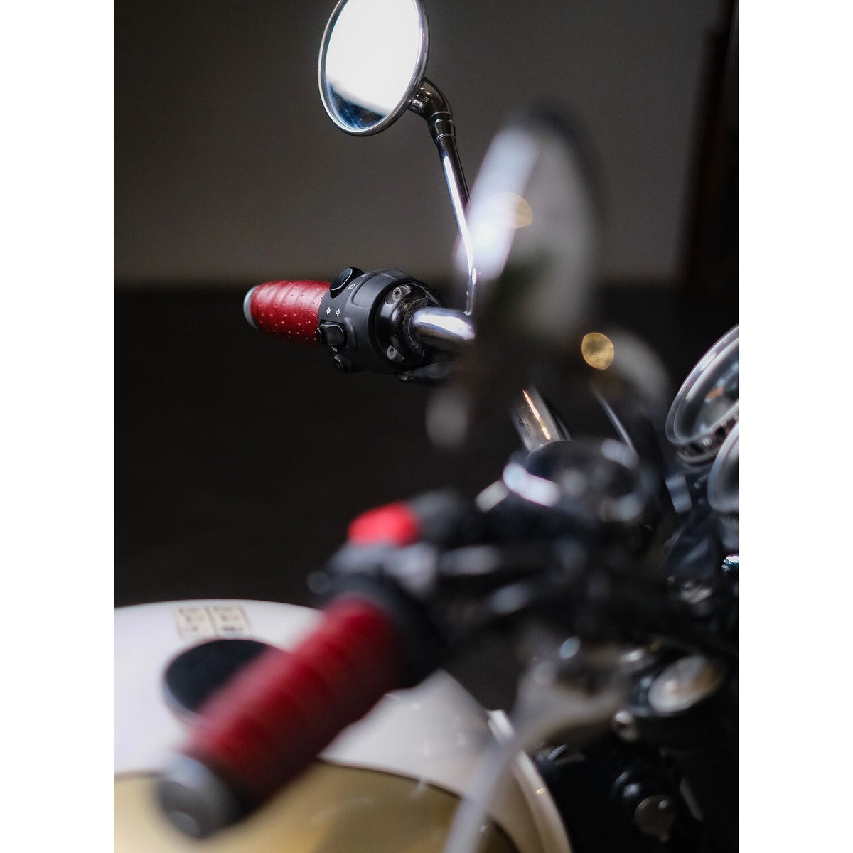 Tripmachine Trip Machine, handlebar grip wraps. Cherry Red perforated 5