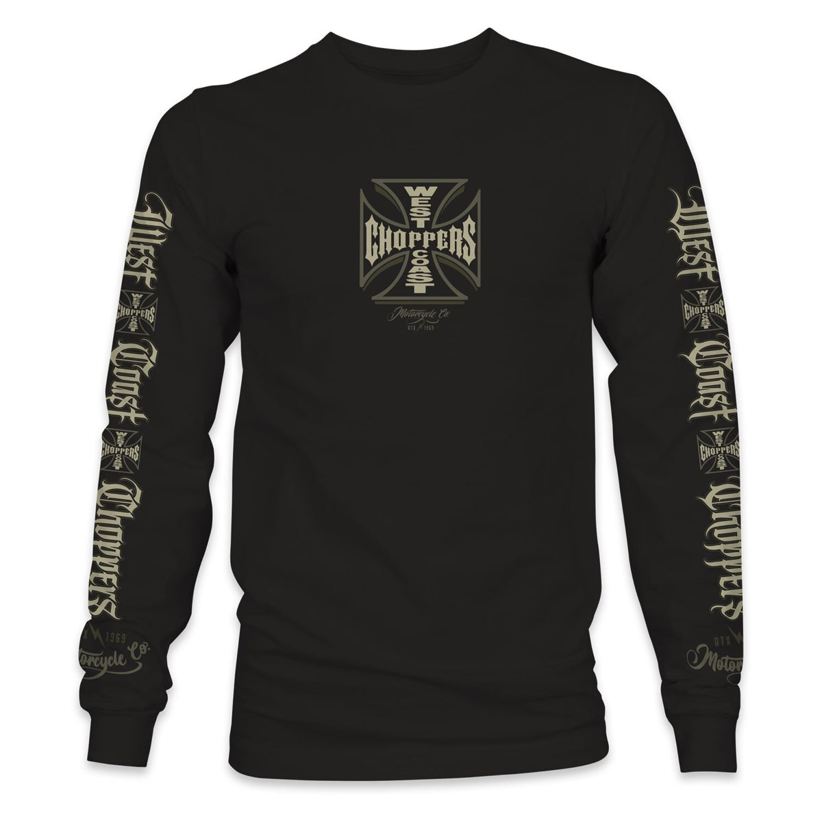 West Coast Choppers WCC Gangscript long sleeve black 2