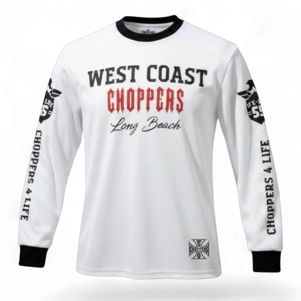 West Coast Choppers WCC Choppers 4 Life Waffle shirt white 1