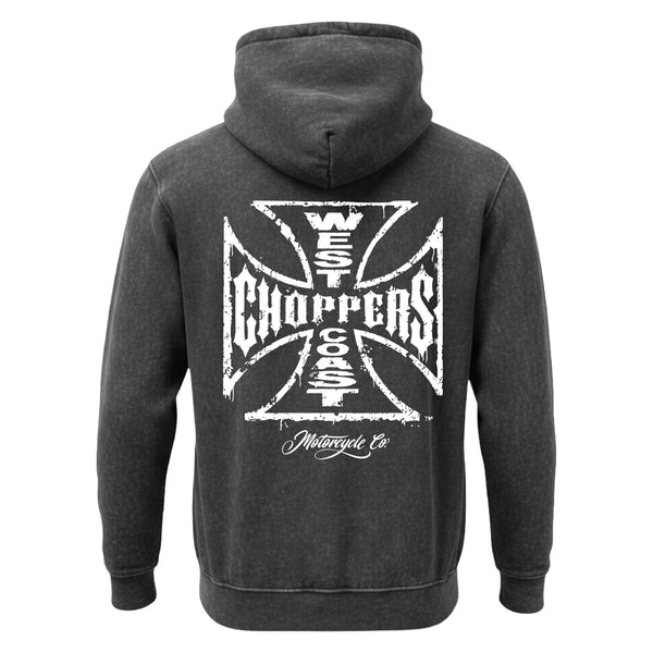 West Coast Choppers WCC Vintage Washed hoodie vintage black 1