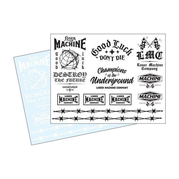 Loser Machine Company Loser Machine Moto sticker sheet 2 pc 1