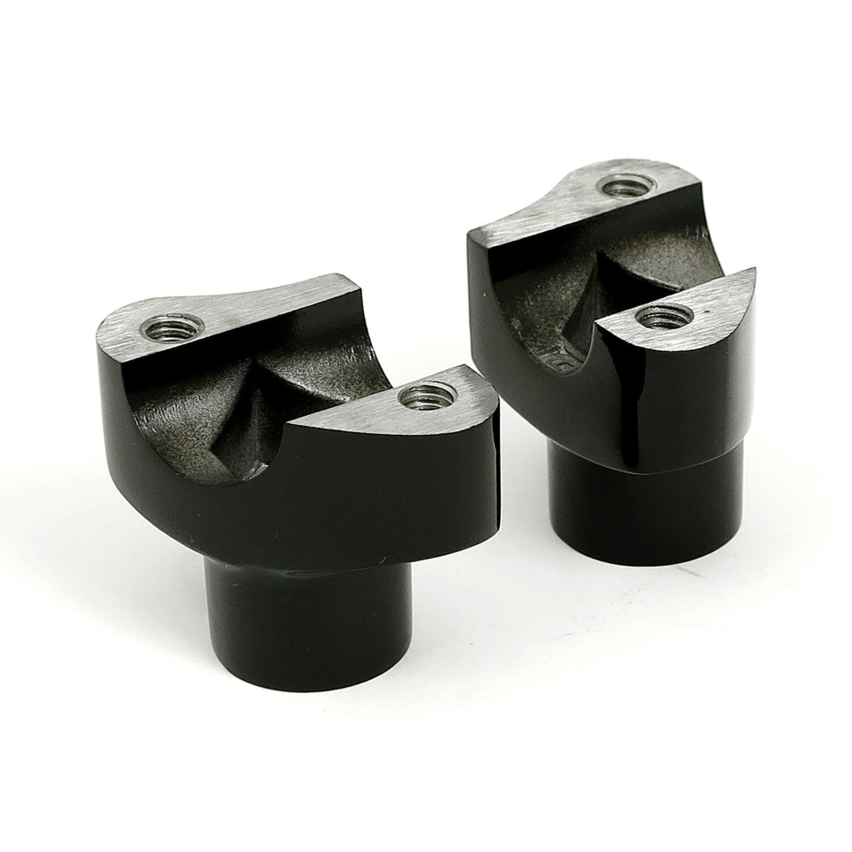 MCS OEM type style risers, non threaded. 1-3/4" rise. Black 1