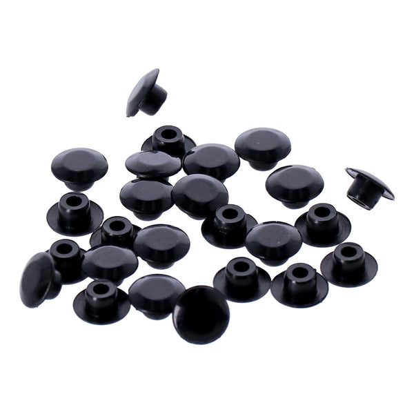 MCS Push-in mushroom allen head plugs 3/8". Black 1
