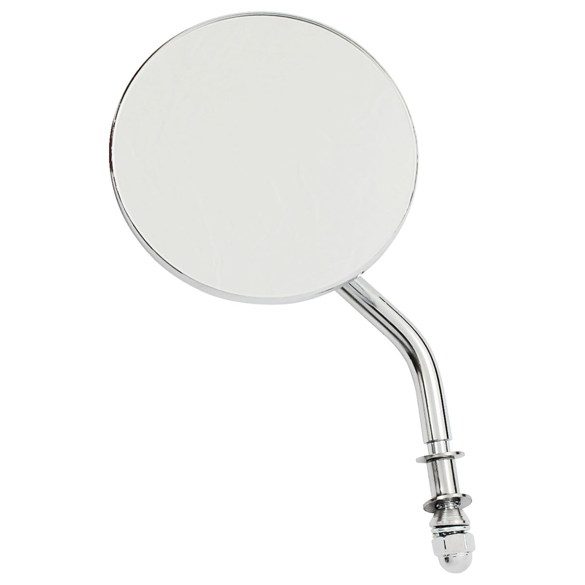 MCS Steel 3" round mirror. Chrome, short stem 1