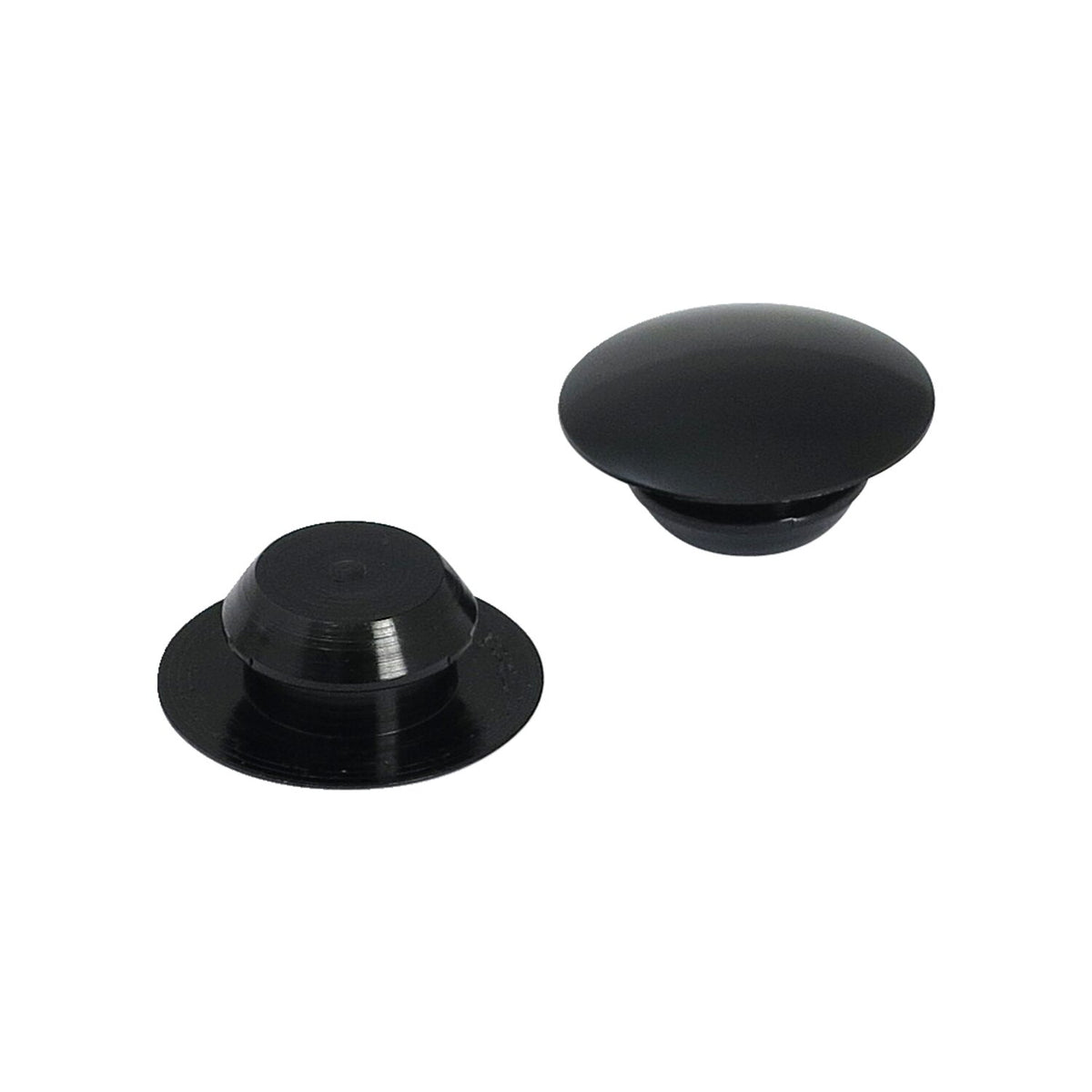 MCS Handlebar grip end plug set. Black 1
