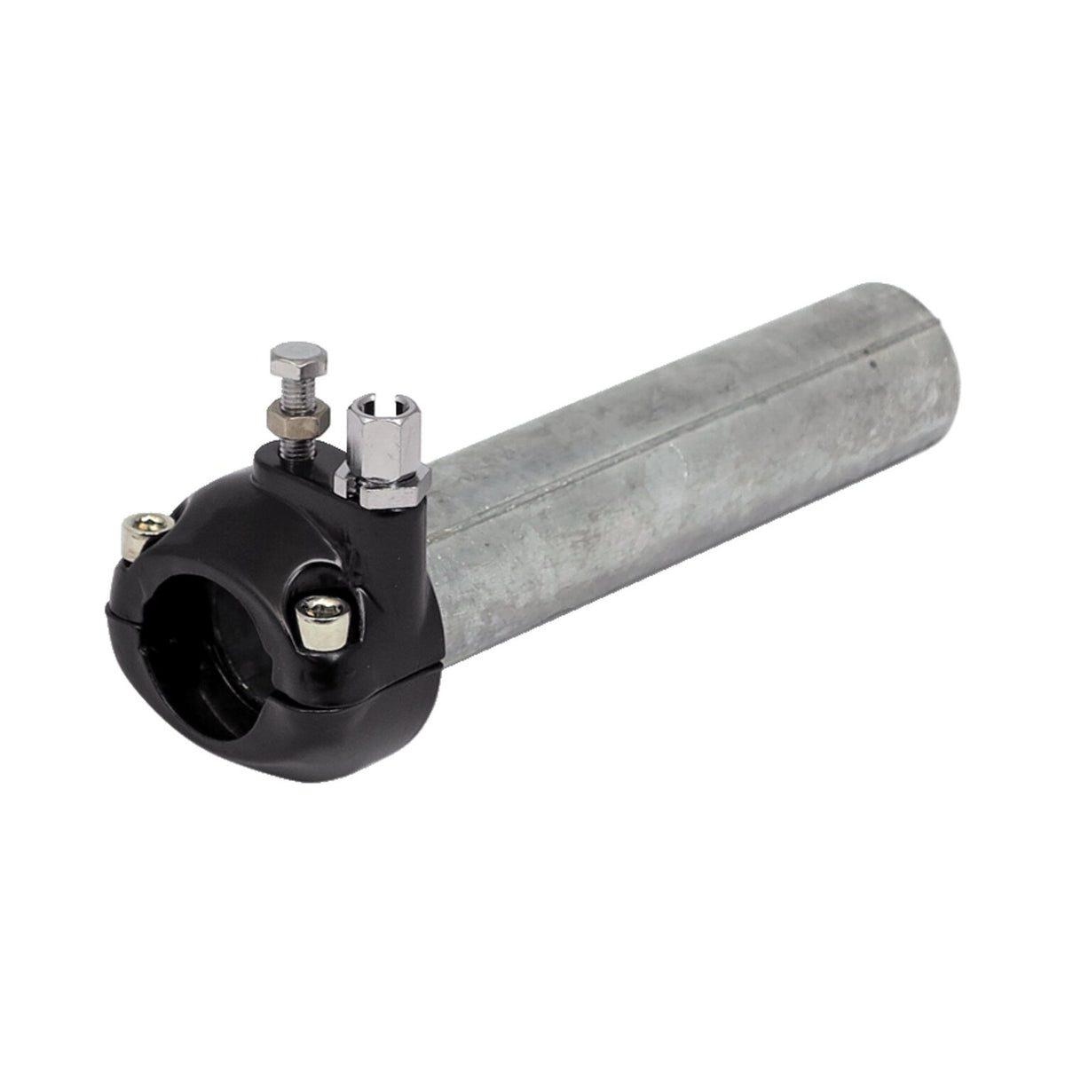 MCS Universal metal throttle grip 1" handlebars, black 1