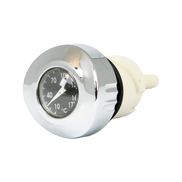 MCS Oil tank dipstick with temperature gauge. Chrome black face 1