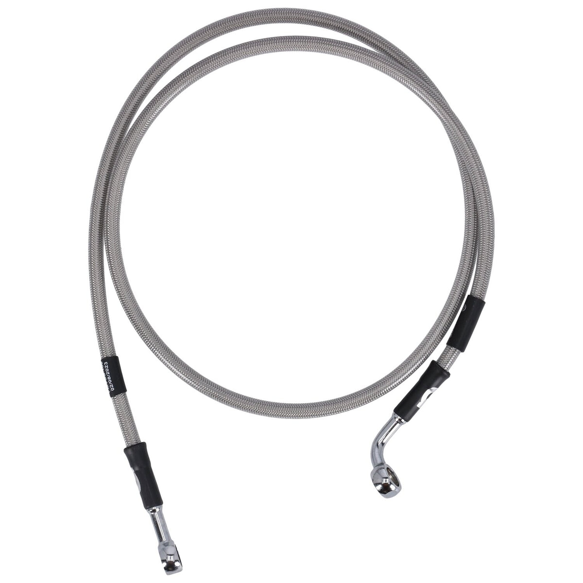 MCS by Goodridge brake line front, stainless clear coated 3