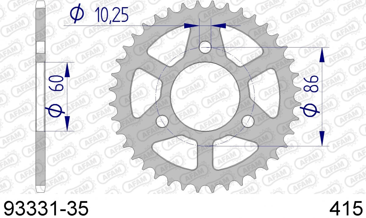 AFAM REAR ALU 35T, 415 1