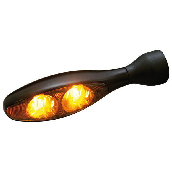Kellermann. Micro 1000 Dark turn signal. Black. Front & rear 1