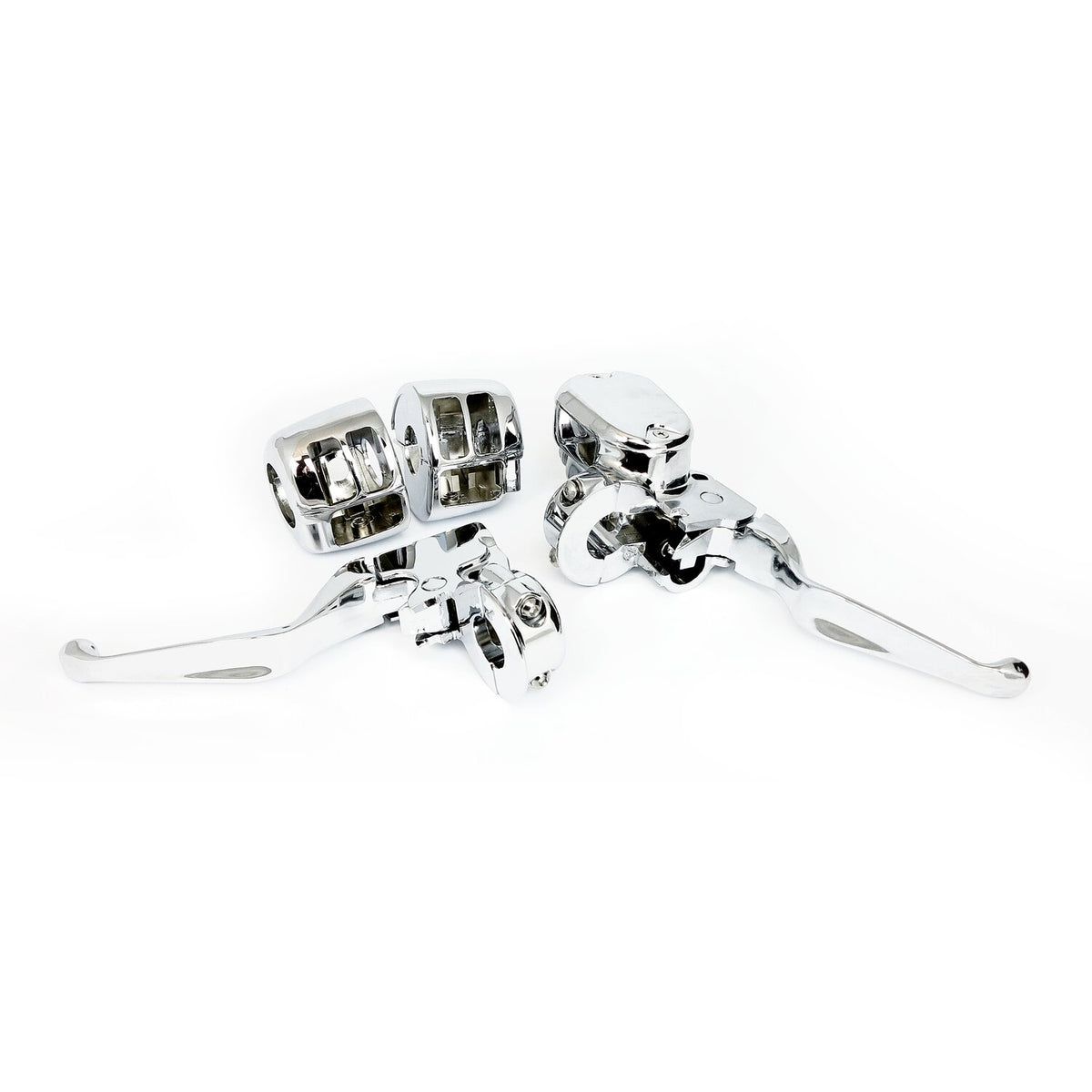 MCS Handlebar control kit chrome 1/2" bore 1