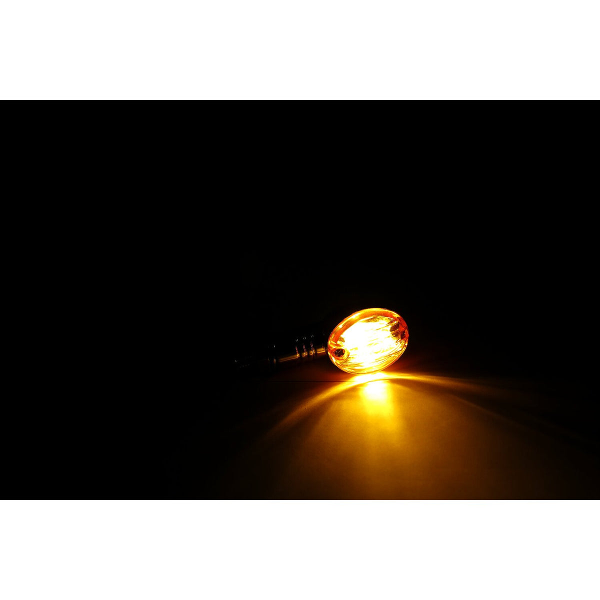 MCS Micro-flash, halogen turn signal. Chrome. Amber lens 2