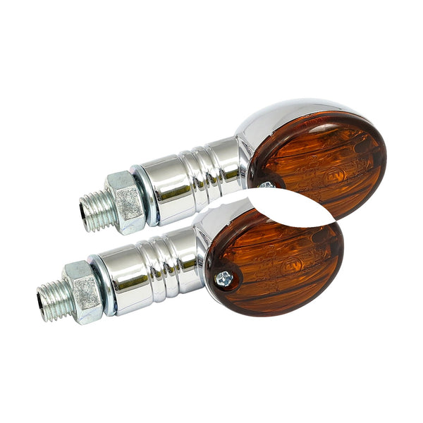 MCS Micro-flash, halogen turn signal. Chrome. Dark amber lens 1