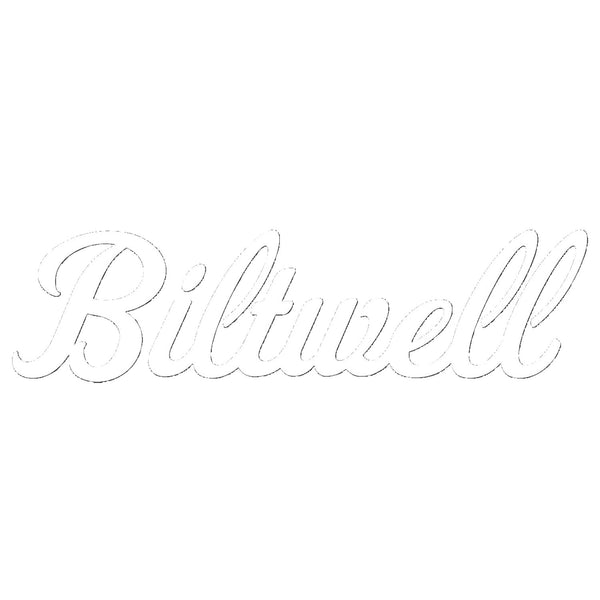 Biltwell Script sticker white 9" 1